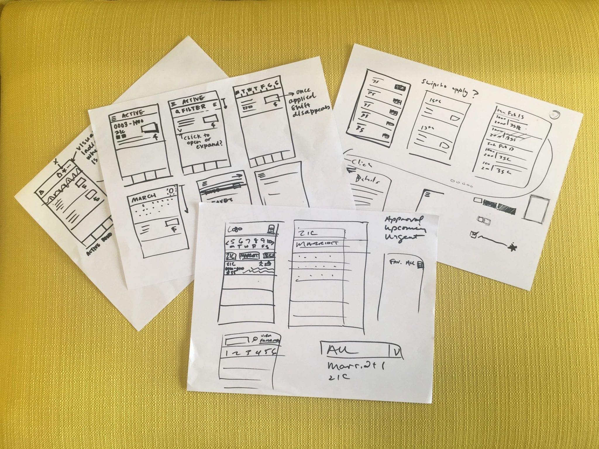 Design Studio wireframes